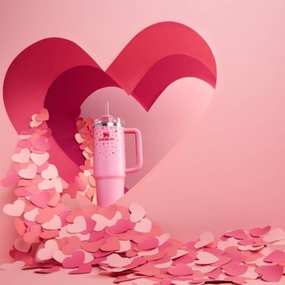 NWT Stanley 30 oz Stainless Steel H2.0 Flowstate Quencher Tumbler Sweet Hearts - Picture 4 of 5